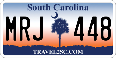 SC license plate MRJ448