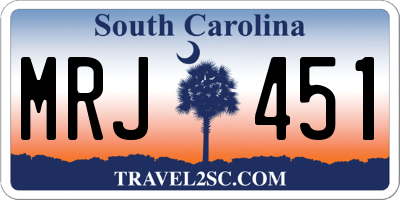 SC license plate MRJ451