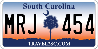 SC license plate MRJ454