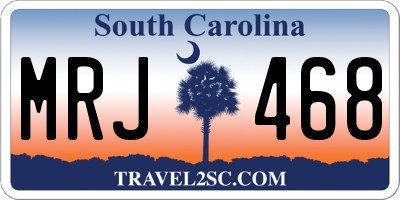 SC license plate MRJ468