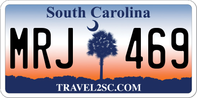 SC license plate MRJ469