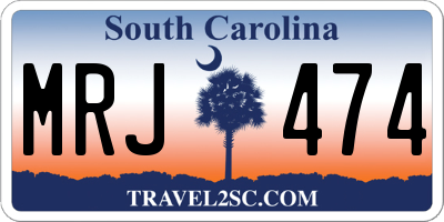 SC license plate MRJ474