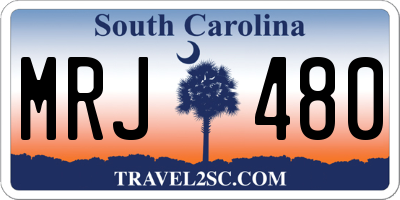 SC license plate MRJ480