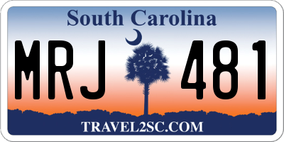 SC license plate MRJ481