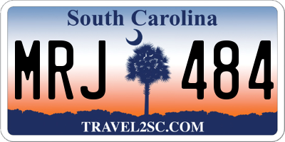 SC license plate MRJ484