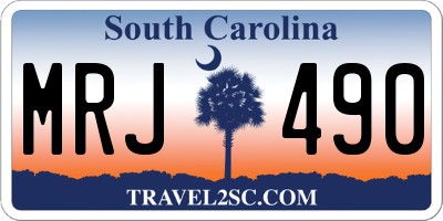 SC license plate MRJ490