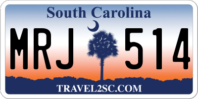SC license plate MRJ514