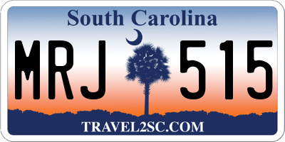 SC license plate MRJ515