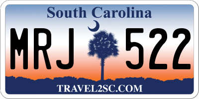 SC license plate MRJ522