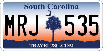SC license plate MRJ535