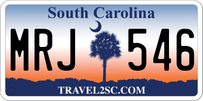 SC license plate MRJ546