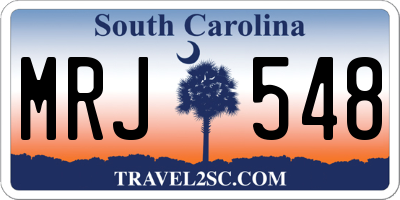 SC license plate MRJ548
