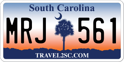 SC license plate MRJ561