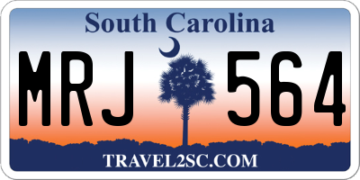 SC license plate MRJ564