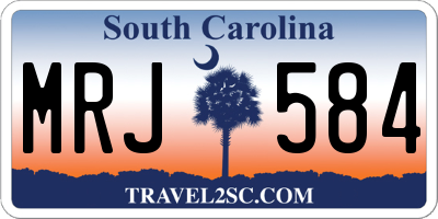 SC license plate MRJ584