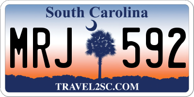 SC license plate MRJ592