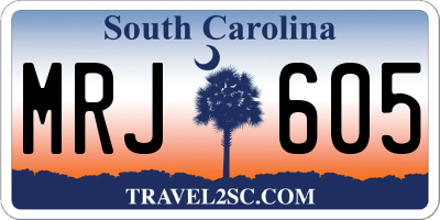 SC license plate MRJ605