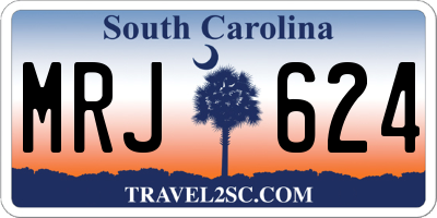 SC license plate MRJ624