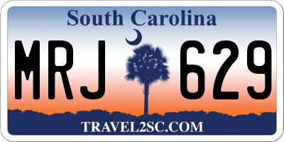 SC license plate MRJ629