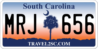 SC license plate MRJ656