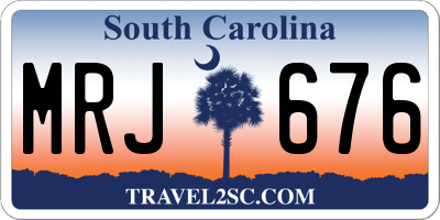 SC license plate MRJ676