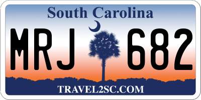 SC license plate MRJ682