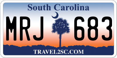 SC license plate MRJ683