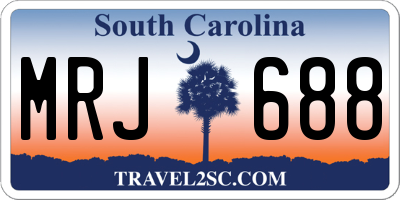 SC license plate MRJ688