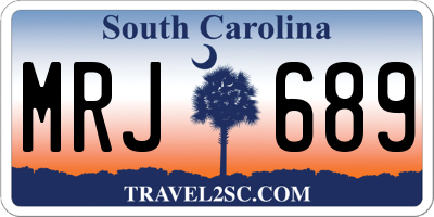 SC license plate MRJ689