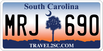 SC license plate MRJ690