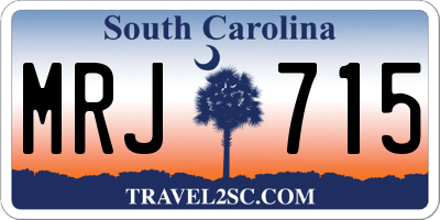 SC license plate MRJ715
