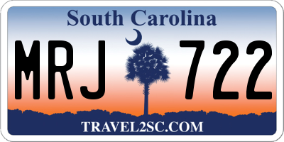 SC license plate MRJ722