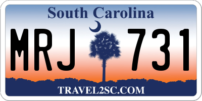 SC license plate MRJ731