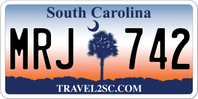 SC license plate MRJ742