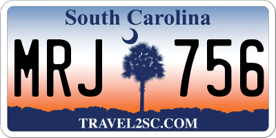 SC license plate MRJ756