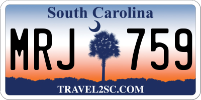SC license plate MRJ759