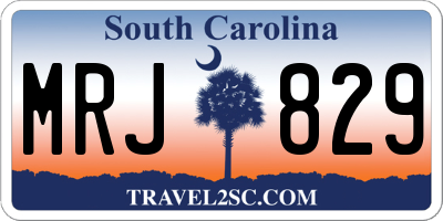 SC license plate MRJ829