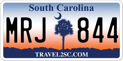SC license plate MRJ844