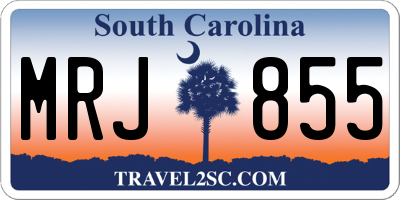SC license plate MRJ855