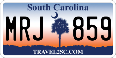 SC license plate MRJ859