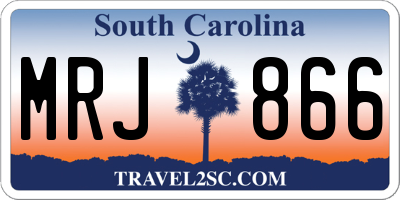 SC license plate MRJ866