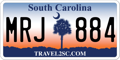 SC license plate MRJ884