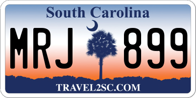 SC license plate MRJ899
