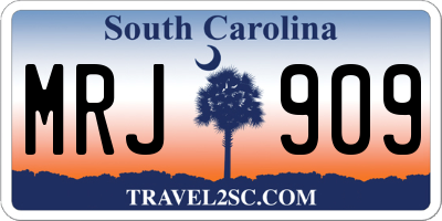 SC license plate MRJ909
