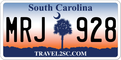 SC license plate MRJ928