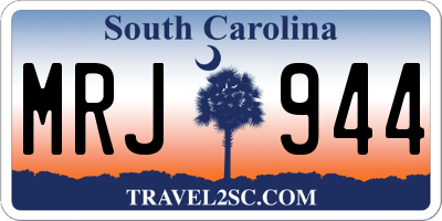 SC license plate MRJ944