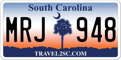 SC license plate MRJ948