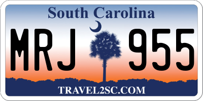 SC license plate MRJ955