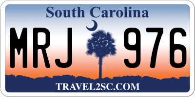 SC license plate MRJ976