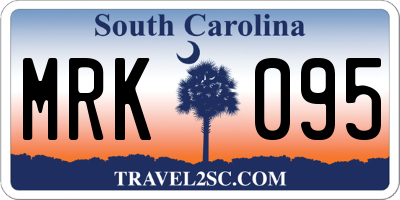 SC license plate MRK095